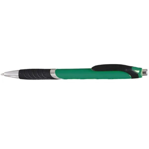 Clickable Rubber Grip Plastic Ballpoint Pens