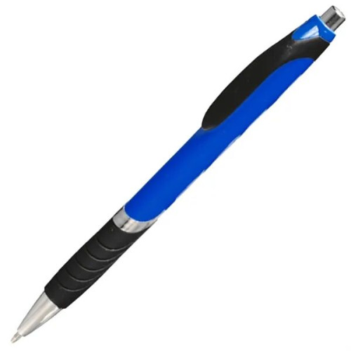 Clickable Rubber Grip Plastic Ballpoint Pens