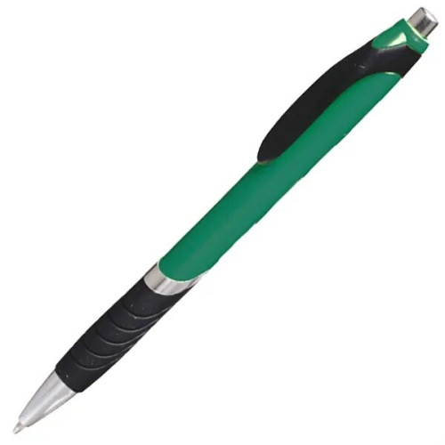 Clickable Rubber Grip Plastic Ballpoint Pens