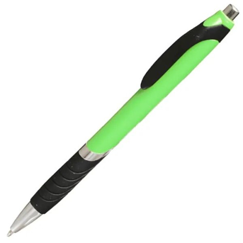 Clickable Rubber Grip Plastic Ballpoint Pens