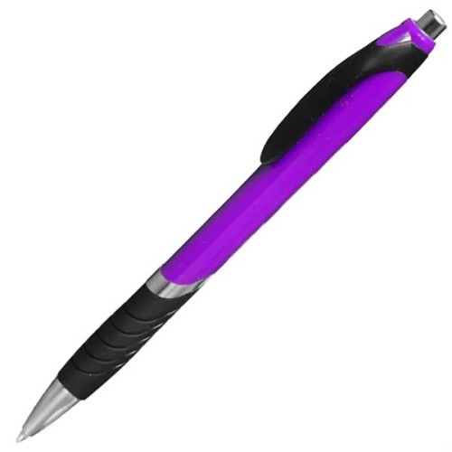 Clickable Rubber Grip Plastic Ballpoint Pens