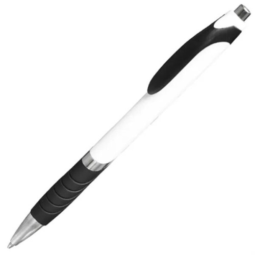 Clickable Rubber Grip Plastic Ballpoint Pens