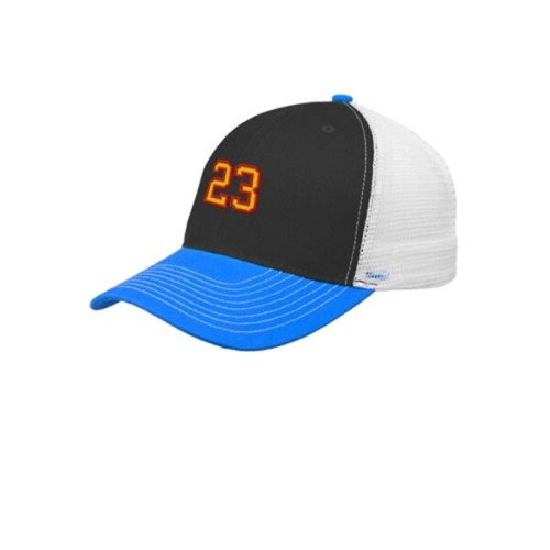 Cotton Tri-Color Caps with Mesh Back