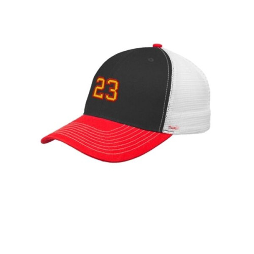 Cotton Tri-Color Caps with Mesh Back