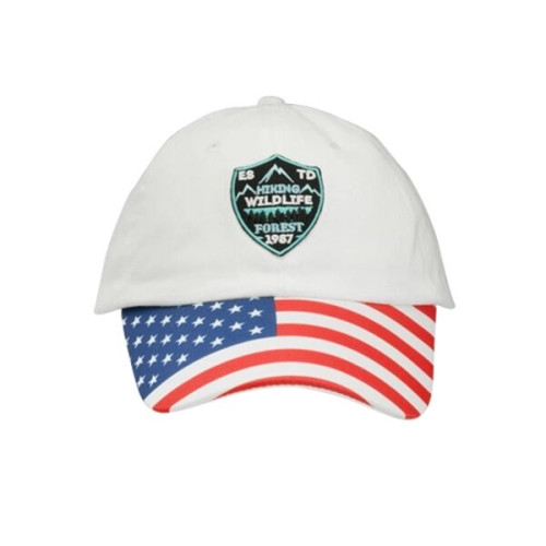 Patriotic Baseball Cap with Adjustable Velcro Strap
