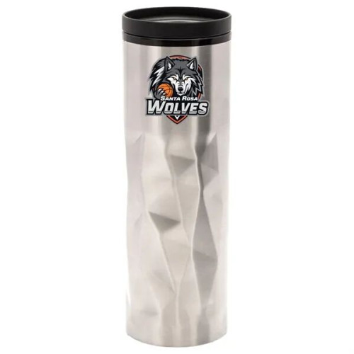 16 oz Stainless Steel Travel Mug BPA free w/ Thumb-Slide Lid