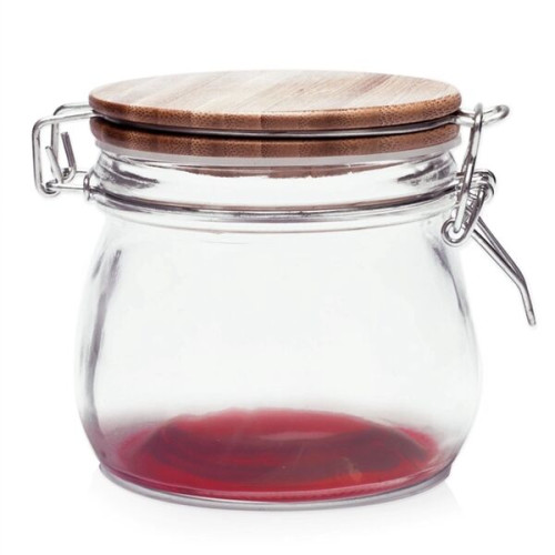 16 oz. Glass Candy Jars w/ Wire Wooden Lid