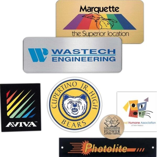 Metal Plates & Signage: 3-6 sq. in.