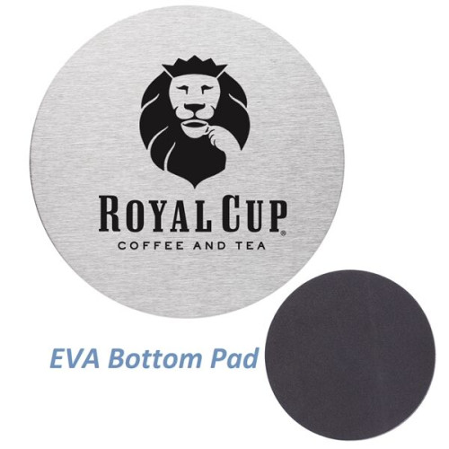 4" Round Stainless Steel Coasters w/ Custom Imprint