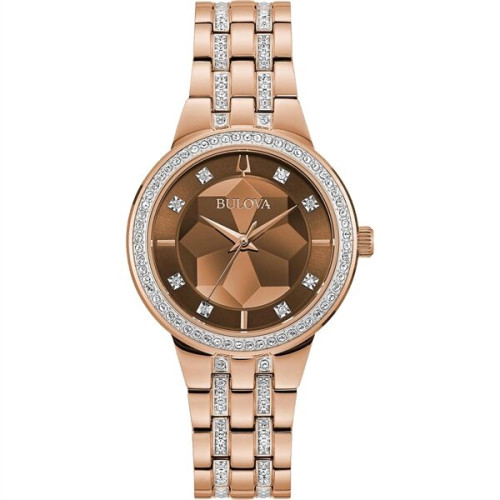 Bulova Watches Ladies Crystal Phantom Faceted Crystal