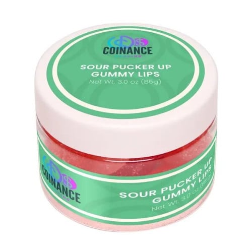 Small Jar Sour Pucker Up Gummy Lips