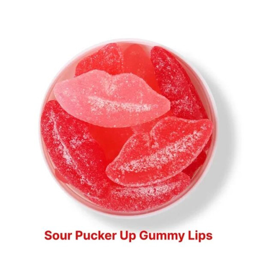 Small Jar Sour Pucker Up Gummy Lips