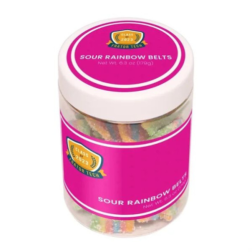 Large Jar Sour Rainbow Belts