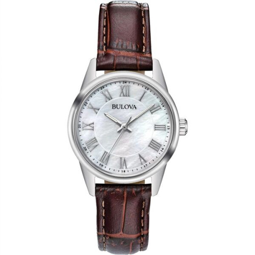 Bulova Women's Brown Leather Strap Watch