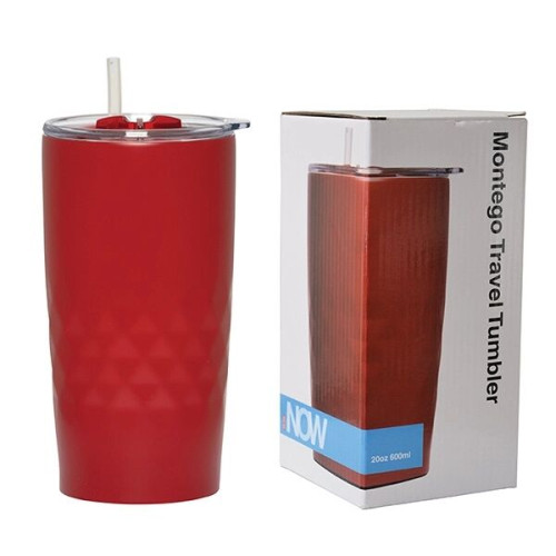 MONTEGO 600 ML. (20 FL. OZ.) TRAVEL TUMBLER WITH STRAW