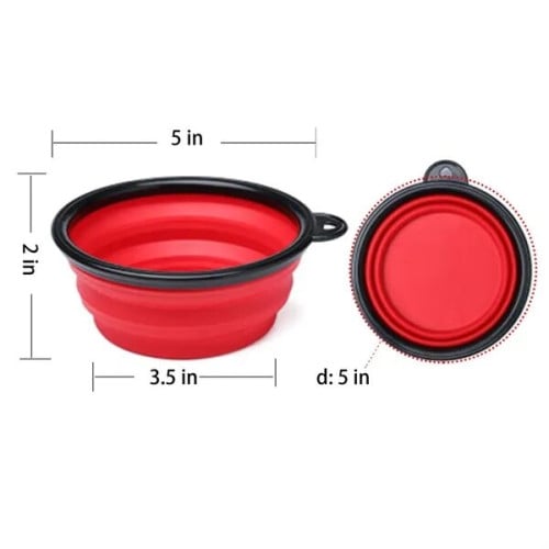 Foldable Silicone Outdoor Summer Pet Dog Bowl