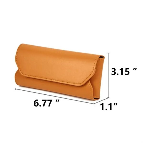 Classic Solid Color PU Sunglasses Case