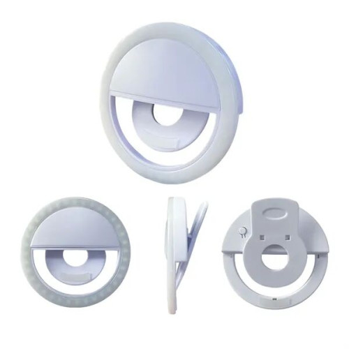 LED Clip On Rechargeable Selfie Ring Ligh