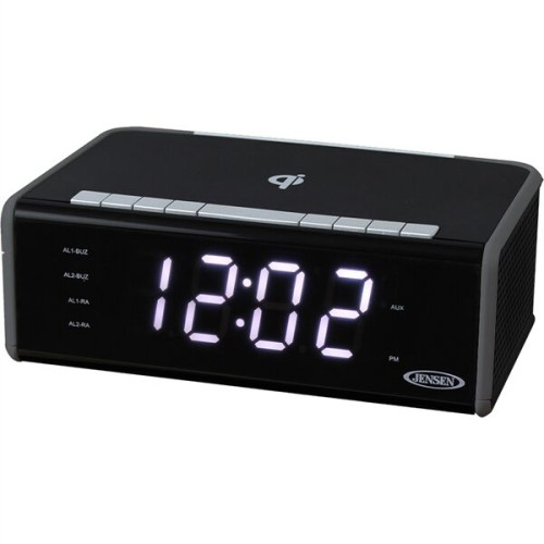 Jensen Clock Radio with Qi Charging