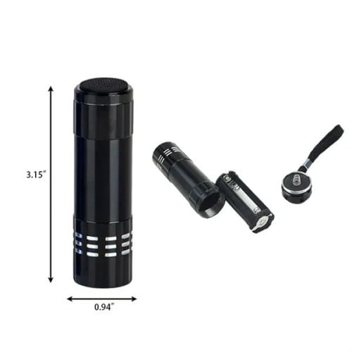 MOQ 100 PCS 9 LED Aluminum Flashlight