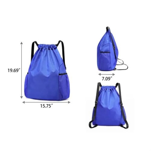 Waterproof Drawstring With Side Pocket Sports Backpack