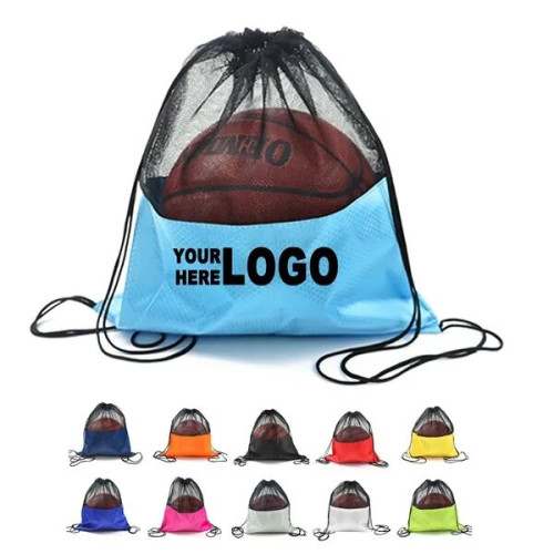 Mesh Drawstring Cinch Bag
