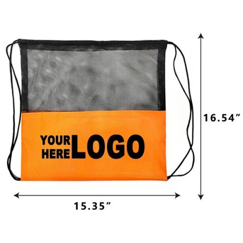 Mesh Drawstring Cinch Bag