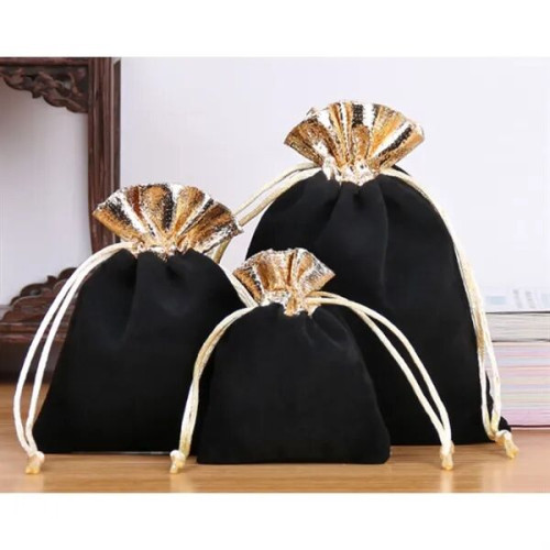 Velvet Jewelry Bag with Drawstring Closure