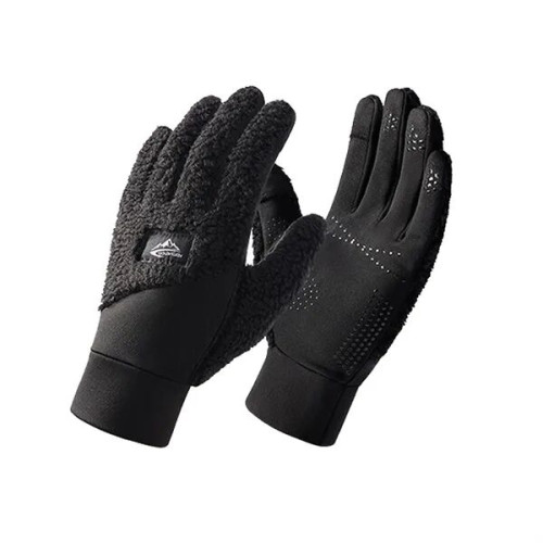 Windproof Fleece Touchscreen Gloves with Anti-Slip Grip