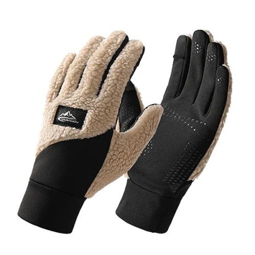 Windproof Fleece Touchscreen Gloves with Anti-Slip Grip