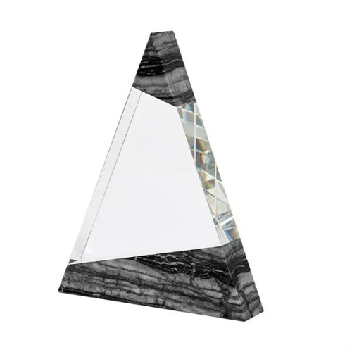 Vega Triangle Crystal with Marble Trim