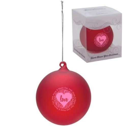 Hand Blown Glass Holiday Christmas Tree Ornament