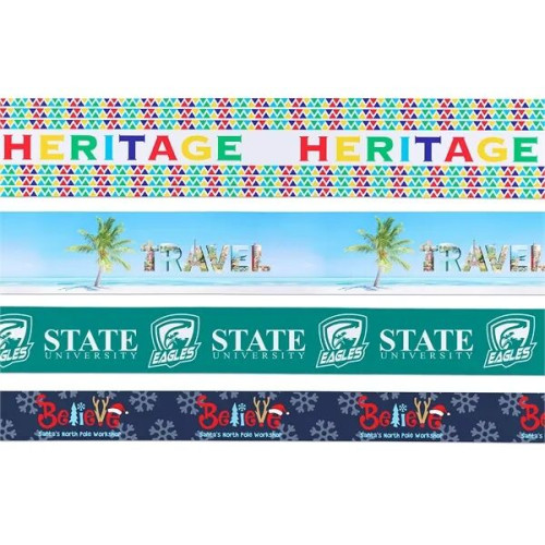 1" Badge Satin Ribbon - 100yd Roll - Sublimation