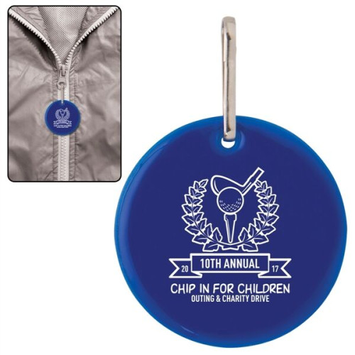 Round Reflective Zipper Pulls