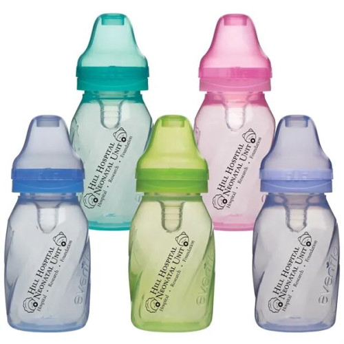 4 oz Assorted Color Evenflo Baby Bottles