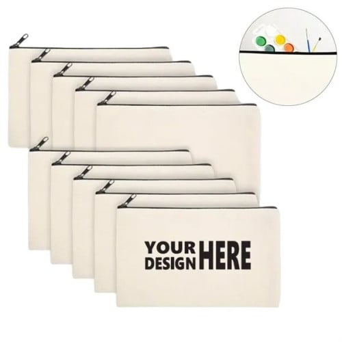 Customizable School Canvas Pencil Case