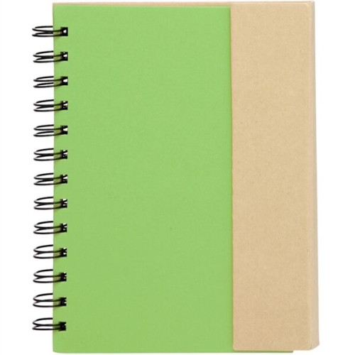 5.25 x 7 in. Eco Flip Top Journal Notebook with sticky notes