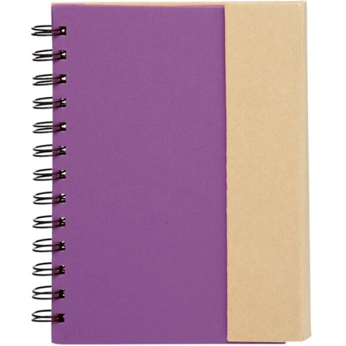 5.25 x 7 in. Eco Flip Top Journal Notebook with sticky notes