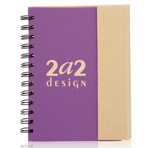 5.25 x 7 in. Eco Flip Top Journal Notebook with sticky notes
