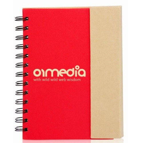 5.25 x 7 in. Eco Flip Top Journal Notebook with sticky notes