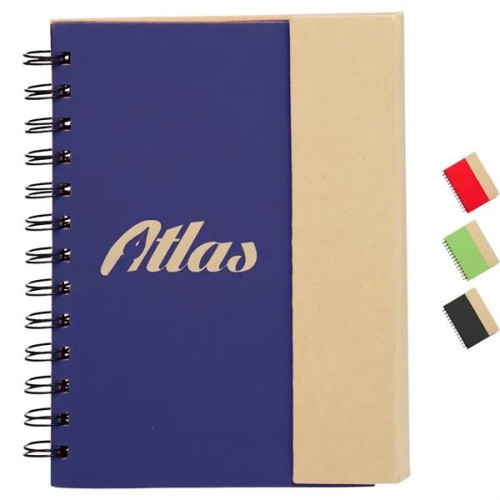 5.25 x 7 in. Eco Flip Top Journal Notebook with sticky notes