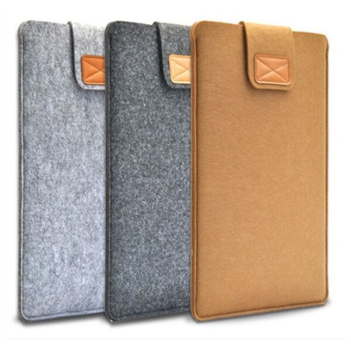 Felt Laptop Sleeve w/ Flip Top Closure Custom Tech Bags