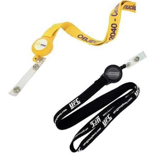 Combo Lanyard with Retractable Badge Reel ID Holder
