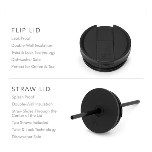 Simple Modern Classic Tumbler with Straw Lid 20oz