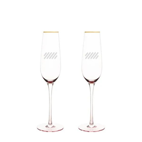 Twine Living Co. Gilded Stemmed 8 oz. Champagne Flute (set o