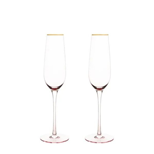 Twine Living Co. Gilded Stemmed 8 oz. Champagne Flute (set o