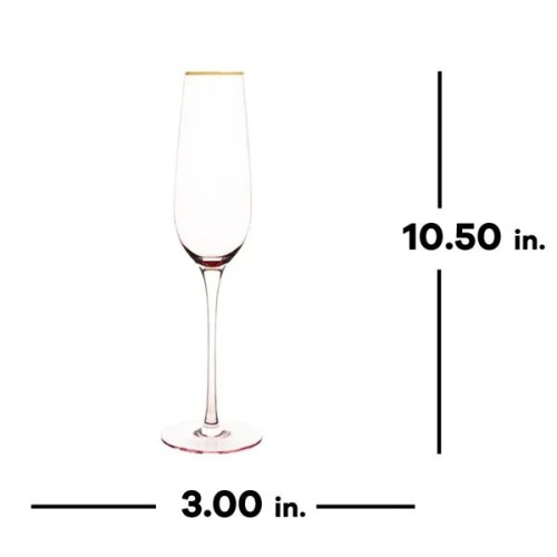 Twine Living Co. Gilded Stemmed 8 oz. Champagne Flute (set o
