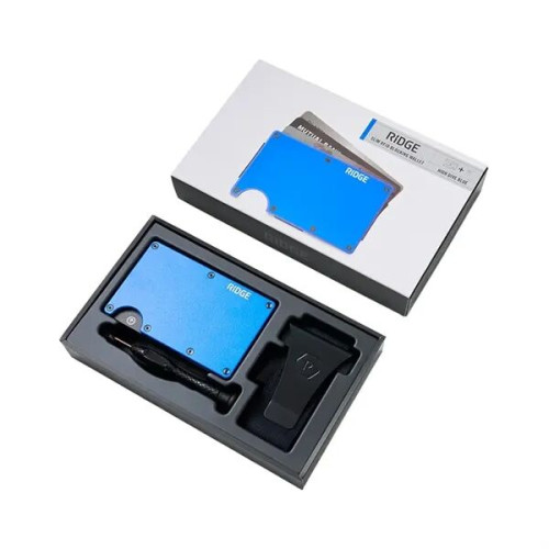 Ridge Wallet Aluminum w/ Money Clip & Cash Strap