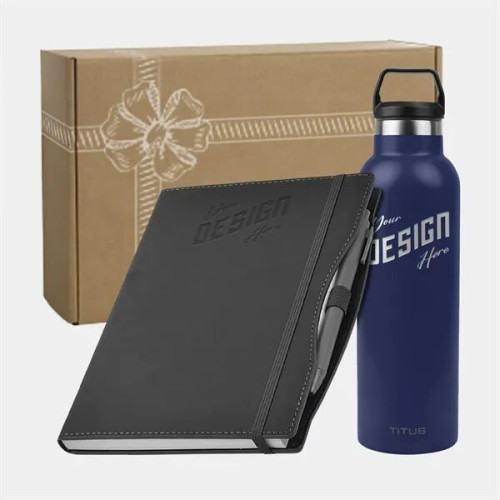 TiTUS® Companion Notebook & 25 oz Insulated Bottle Gift Set