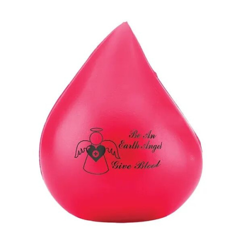Red Blood Drop Shape Stress Ball